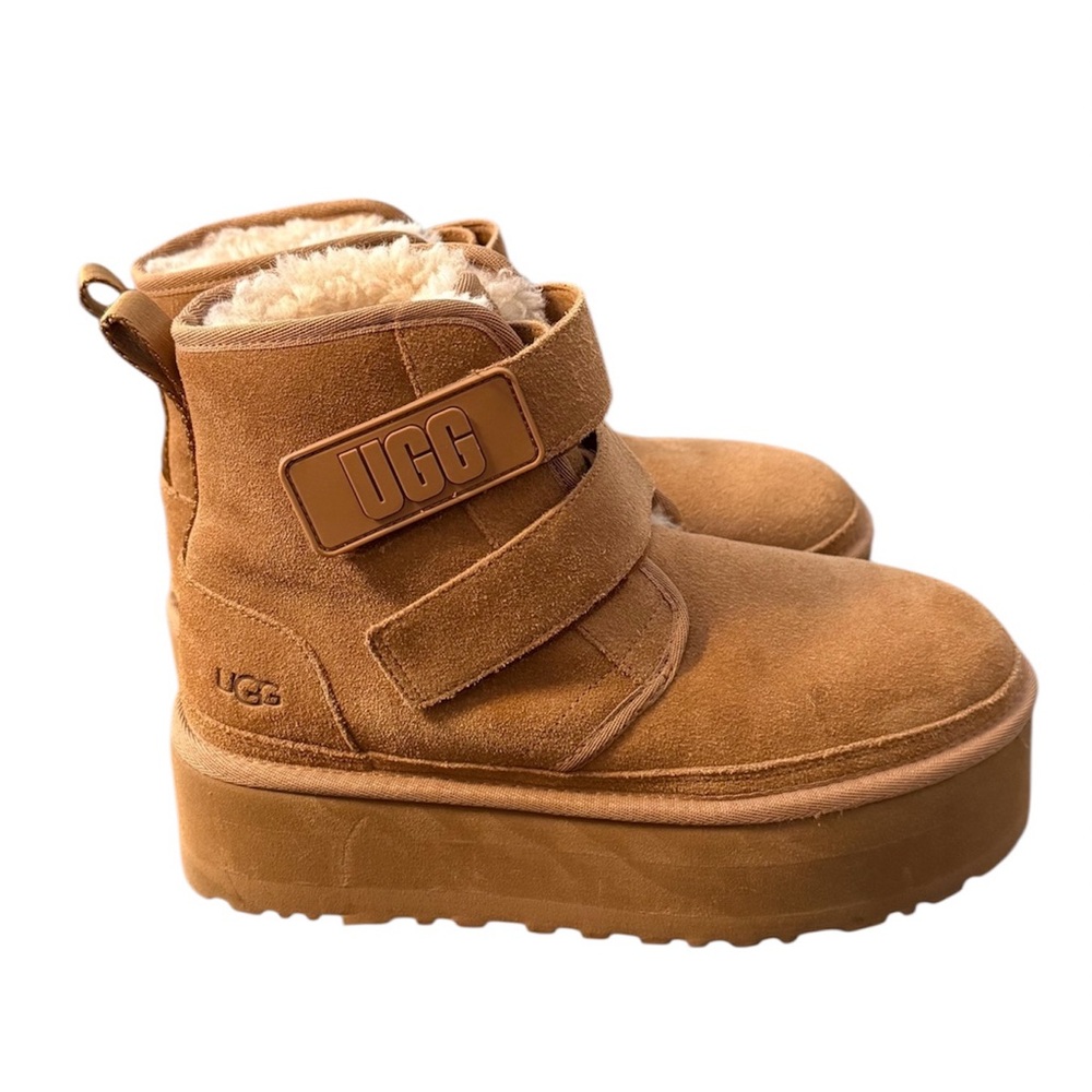 UGG Chestnut Platform Boots with Strap